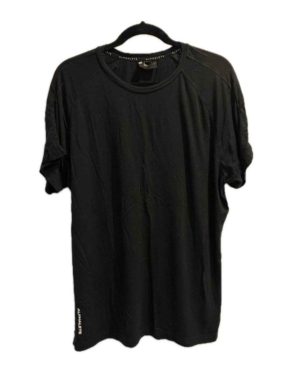 Alphalete Men's Short Sleeve Raglan Performance Tee Large in Black